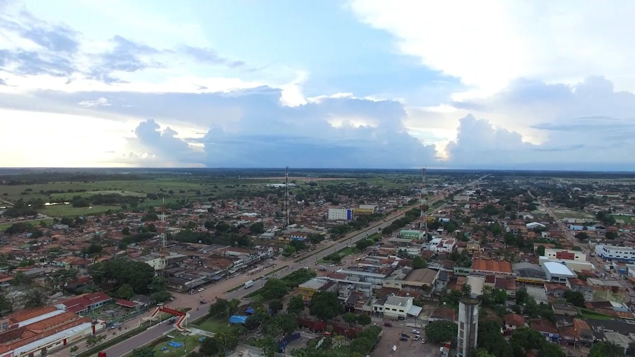 Vista aérea da cidade de Tailândia, no nordeste paraense